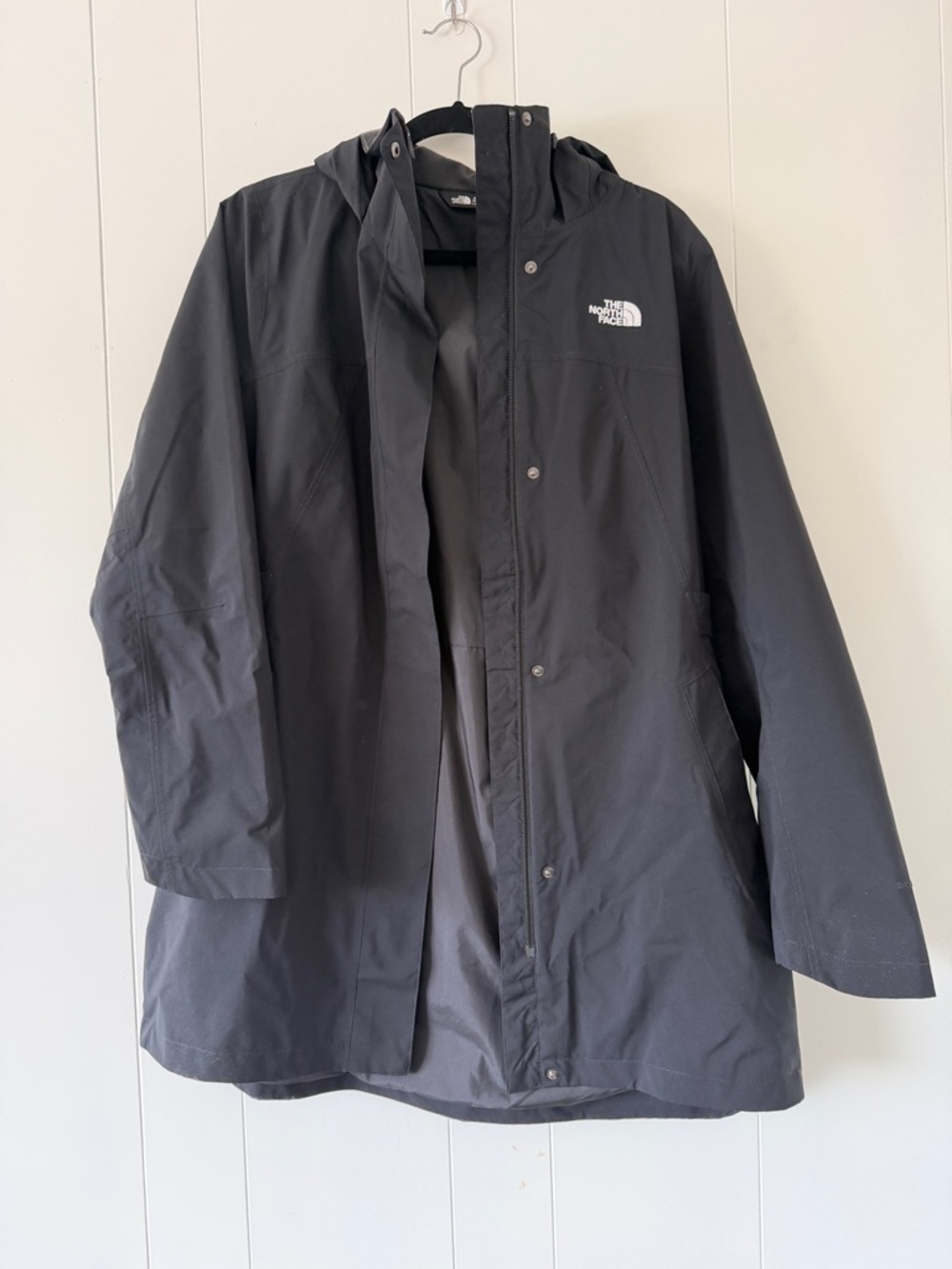 The North Face Black Hooded Raincoat